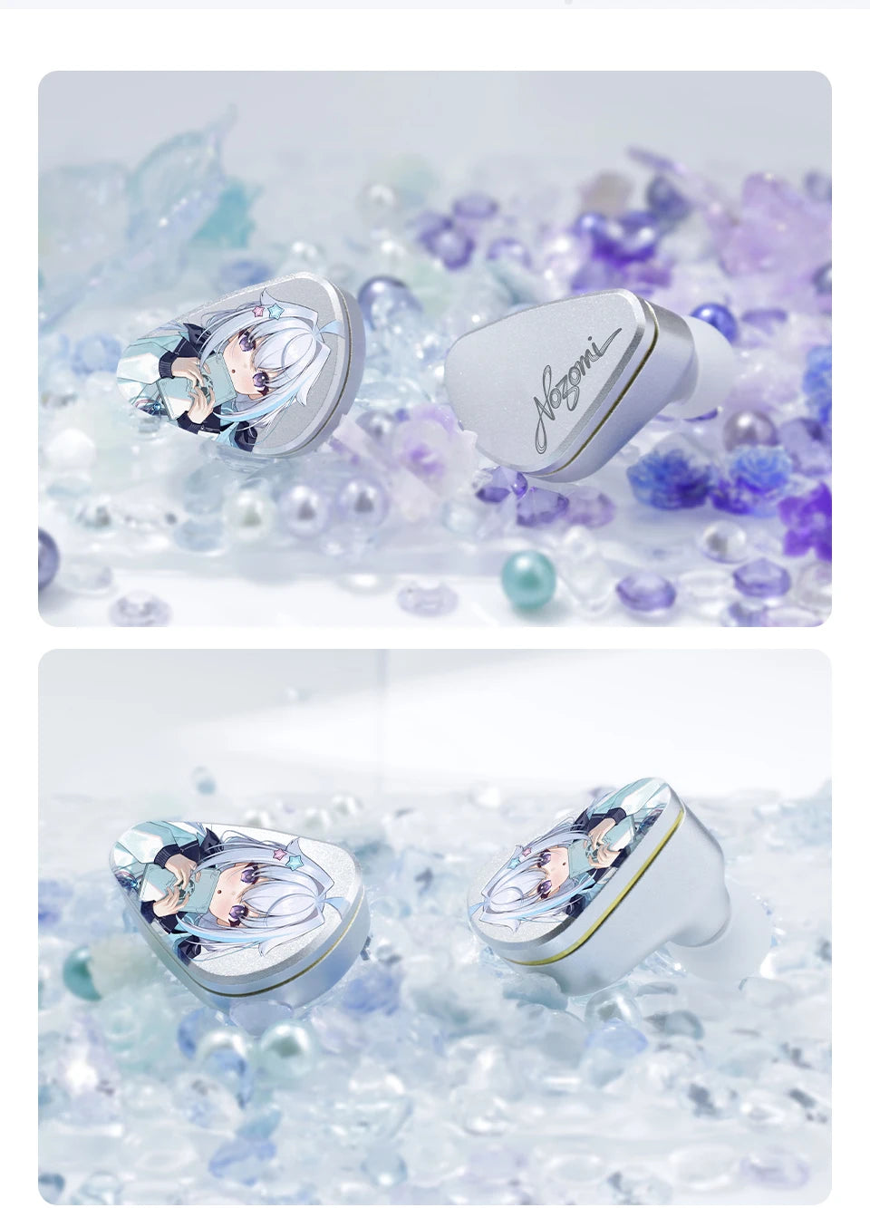CVJ NOZOMI In-Ear Earphones 2DD+1PD New Planar 3 Unit HIFI Earbuds Interchangeable Panel Nozzle (Anime Collaboration)