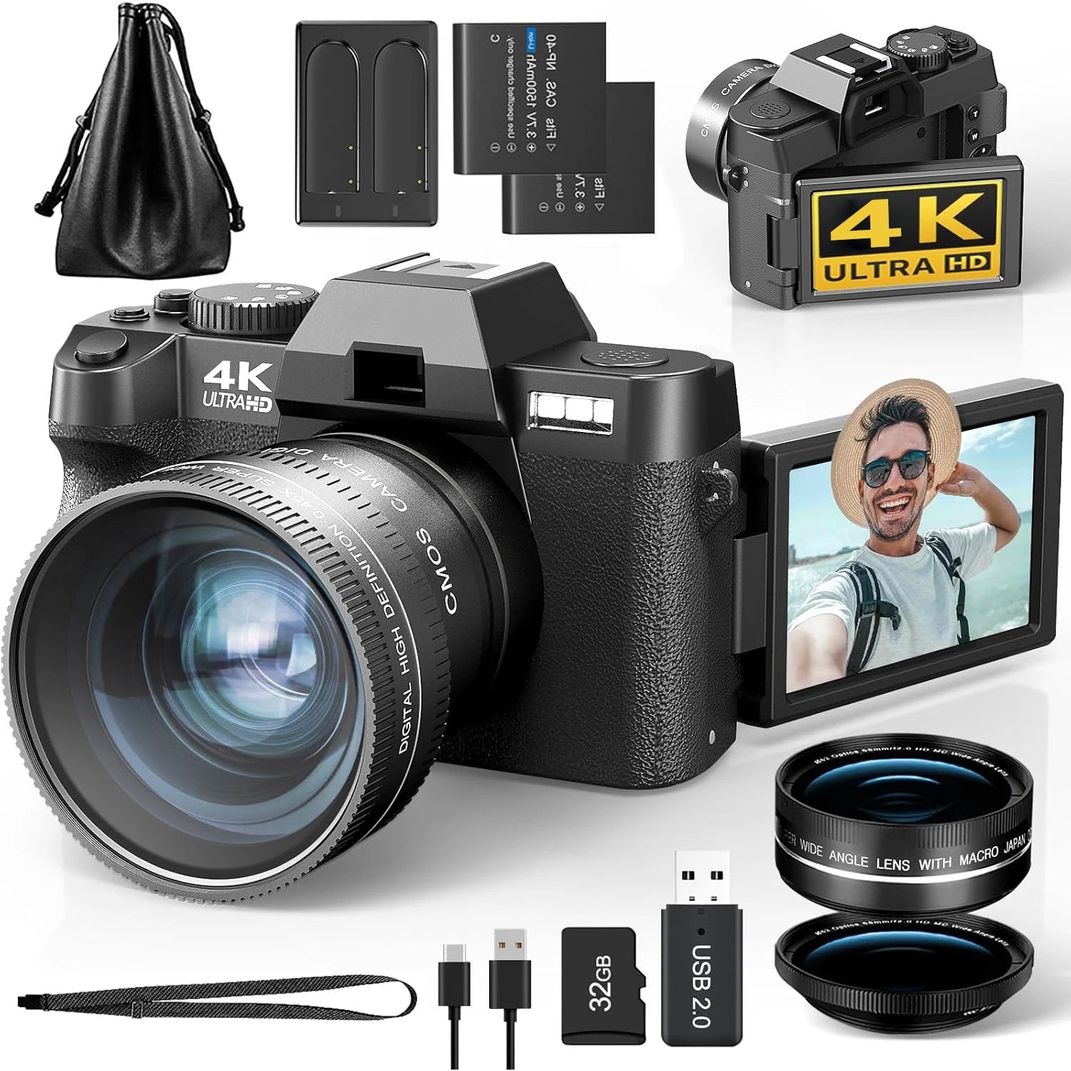 NBD 48MP 4K Digital Camera (Lens-Style, WiFi Enabled)
