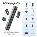 BOYA BOYA Magic Wireless Lavalier Microphone 4 Forms in 1 Mic for iPhone Android USB-C Phone Camera for Interview Live Streaming