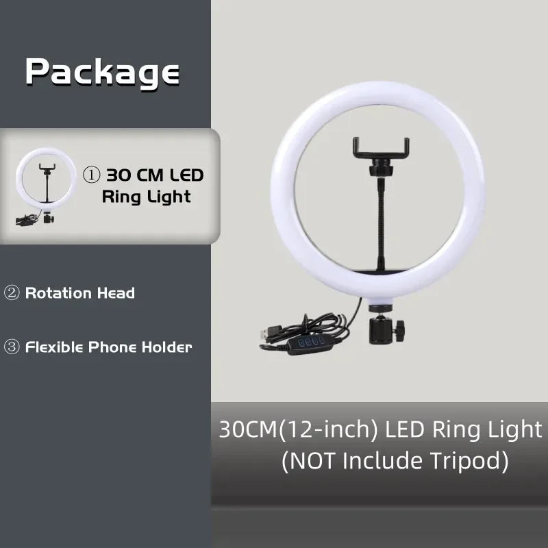 12" LED Selfie Ring Light with Stand
