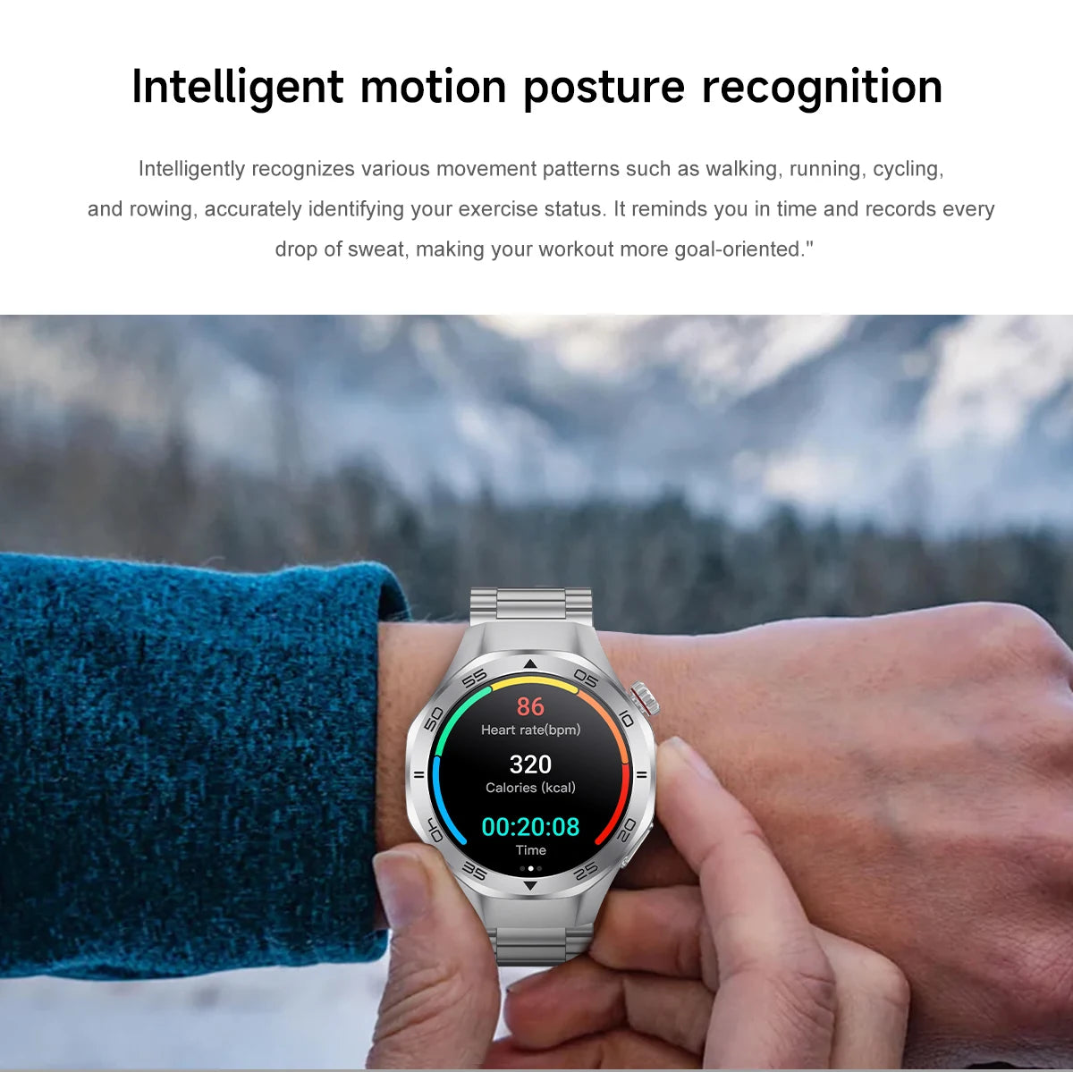 2026 New Luxury GPS Smart Watch Men Compass Altimeter 3ATM Waterproof Health Monitor Bluetooth Call Business Sports Smartwatch