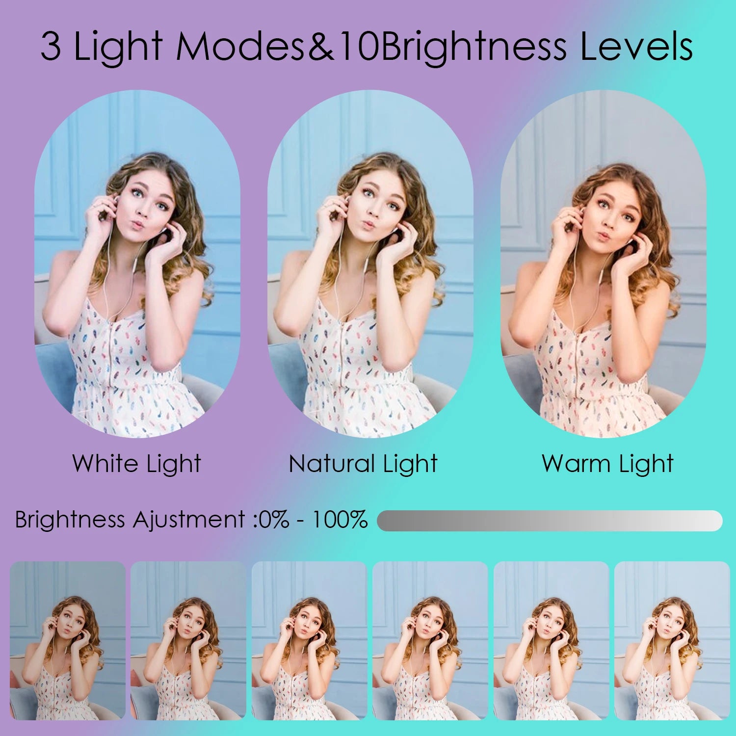 12” Dimmable RGB LED Ring Light with Tripod & Dual Phone Holders – Photography Lighting Kit for Selfies, Live Streaming, Zoom & TikTok