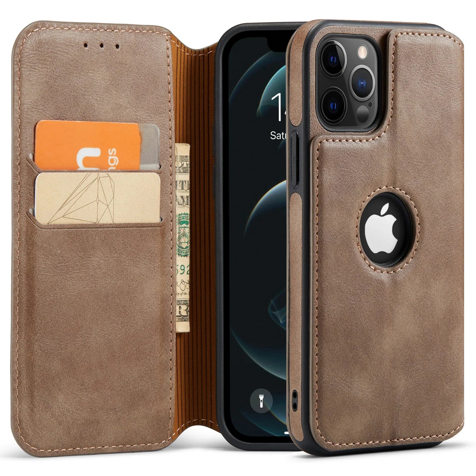WeFor PU Leather Wallet Case for iPhone 11–16