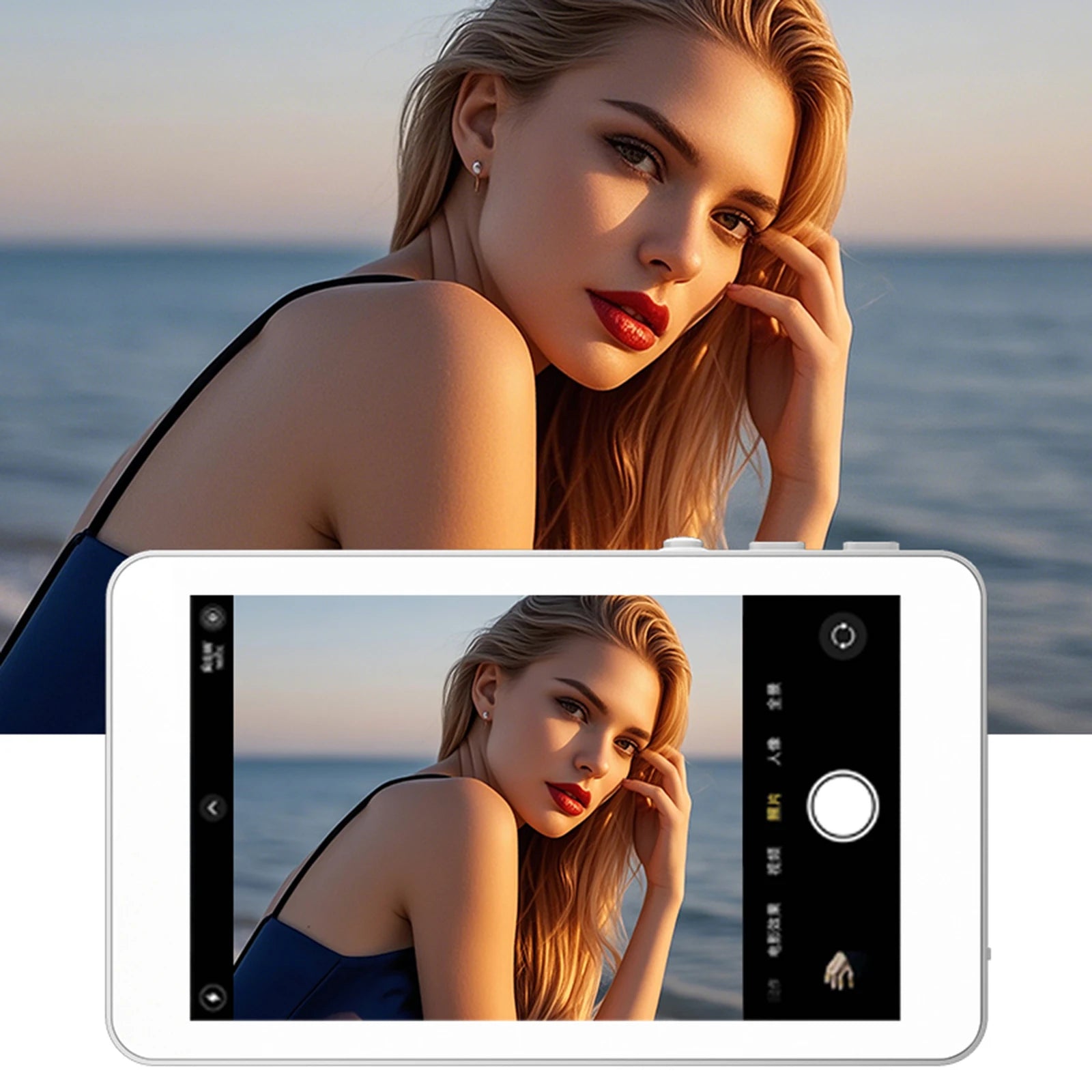 Magnetic Smartphone Monitor Screen – Rear Camera Vlog & Selfie Display for Live Streaming & Video Recording (Android & iPhone)