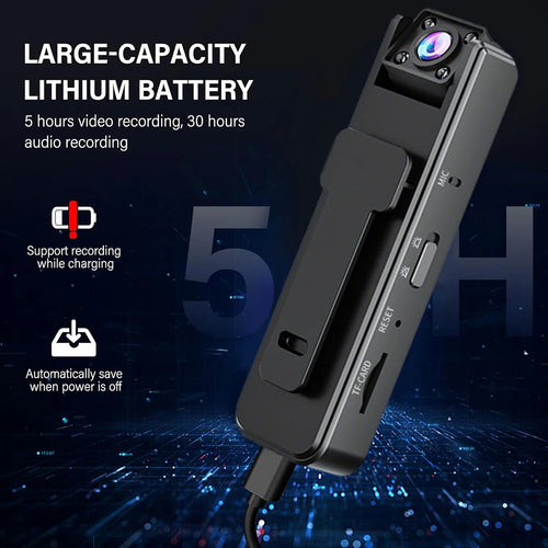 1080P Mini Body Camera with Audio & Video – Thumb Size Wearable Action Cam, Hands‑Free Waterproof Portable Camcorder