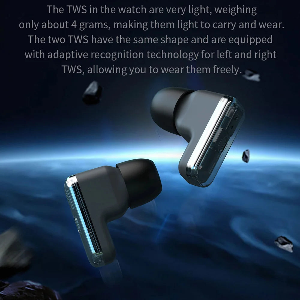 2026 T-REX3 New 2 in 1 Smartwatch With Earbuds Smartwatch TWS Bluetooth Earphone Heart Rate Blood Oxygen Monitor Sports Watch
