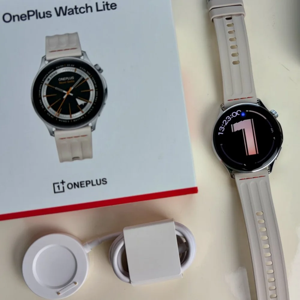 World Premiere OnePlus Watch Lite Smart Watch Global Version Up to 10 Days of Battery Life Dual Band GPS 1.46'' AMOLED Display