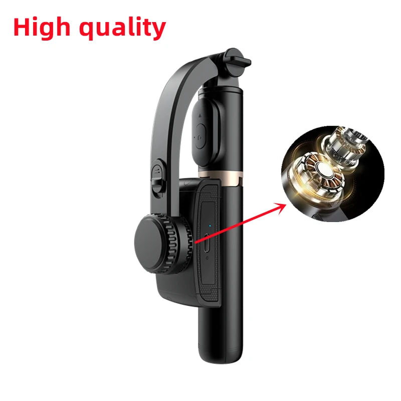 FANGTUOSI Mobile Video Stabilizer Bluetooth Selfie Stick Tripod Gimbal for Smartphone Live Streaming Vertical Shooting Bracket