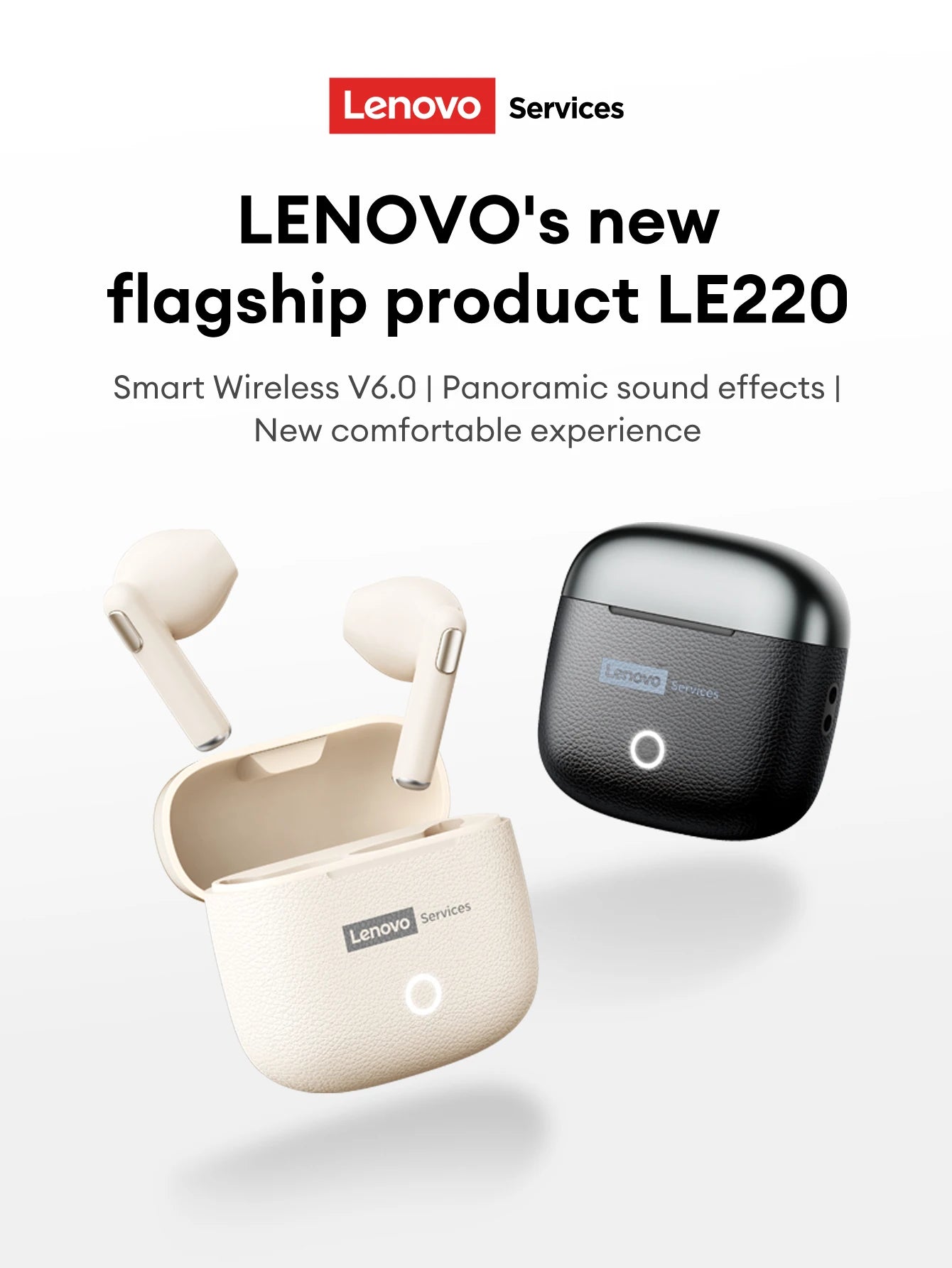 Lenovo Original Wireless Earphones Bluetooth 6.0 Long Battery Life Music Gaming Headphones HiFi Stereo Sound HD Call IP54 Earbud