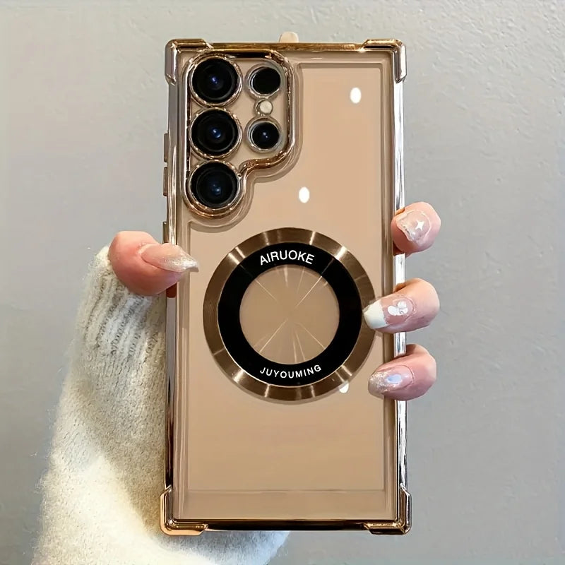 Magnetic Letter TPU Full-Coverage S24 ultra-Case