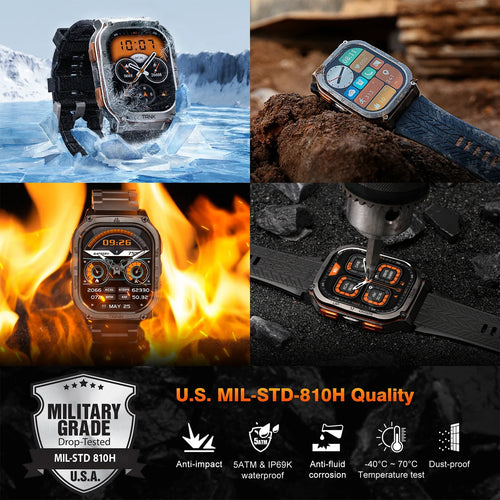 2025 KOSPET TANK M3 Ultra GPS Smart Watch for Men Stainless Steel 50M IP69K Waterproof 24/7 Health Monitor for Android iOS
