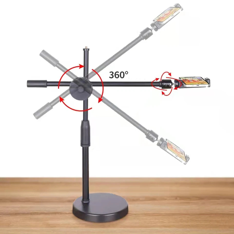Tabletop Tripod & Overhead Phone Mount for Smartphones & DSLR