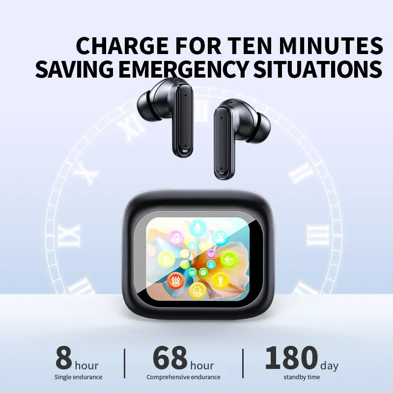 Wireless earbuds E18pro Bluetooth 5.4 Headphones ANC In Ear Gaming Headset Noise Reduction TWS Earphones Touch Control Wit Mic