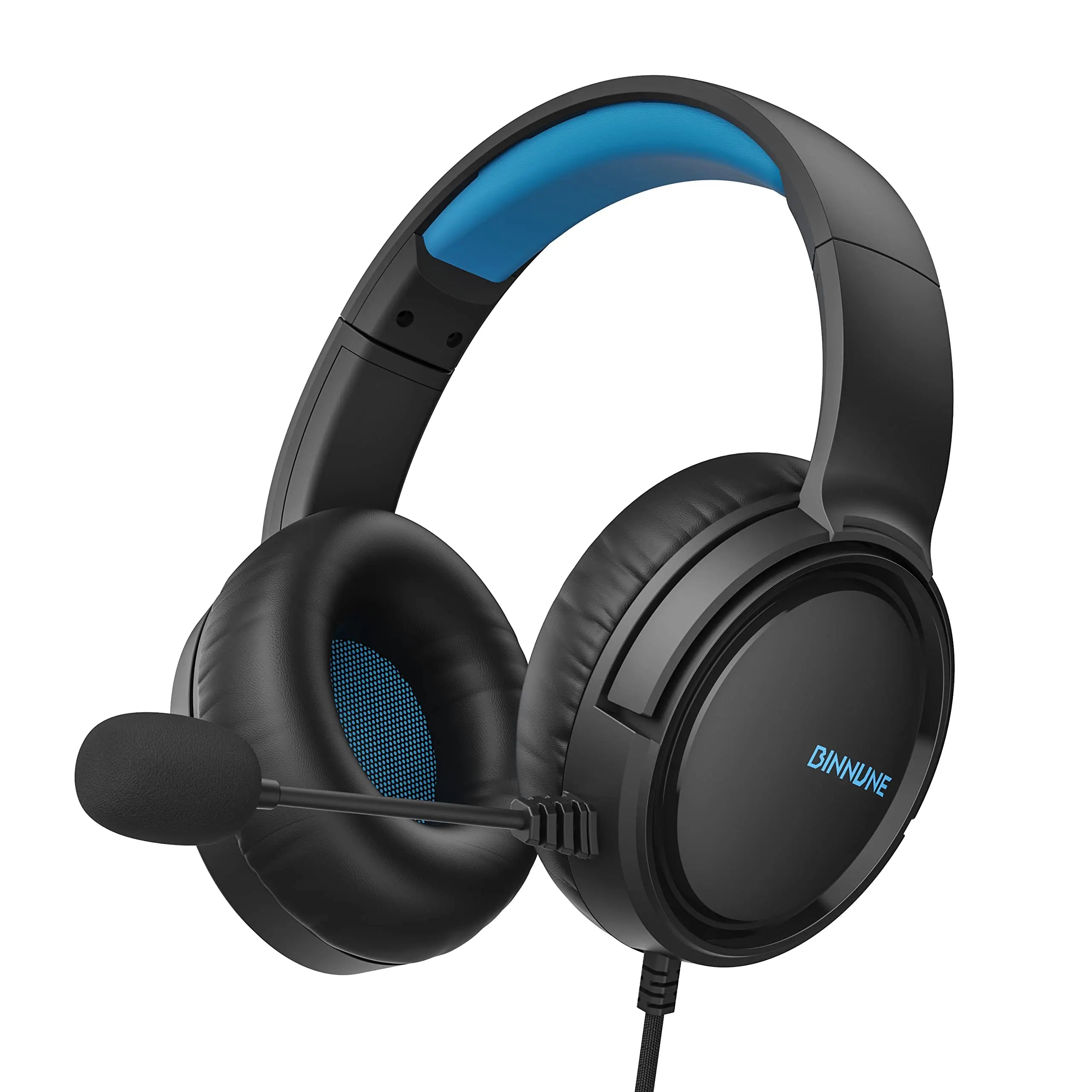 BINNUNE Gaming Headset with Microphone, Wired Gaming Headphones for PS5 PS4 Xbox Series X|S Xbox One PC Nintendo Switch, Noise Cancelling, Stereo Sound