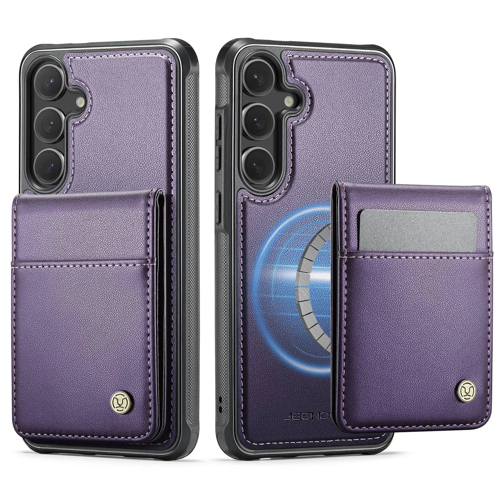 WeFor Magnetic Leather Wallet Case for Samsung Galaxy S24–S25