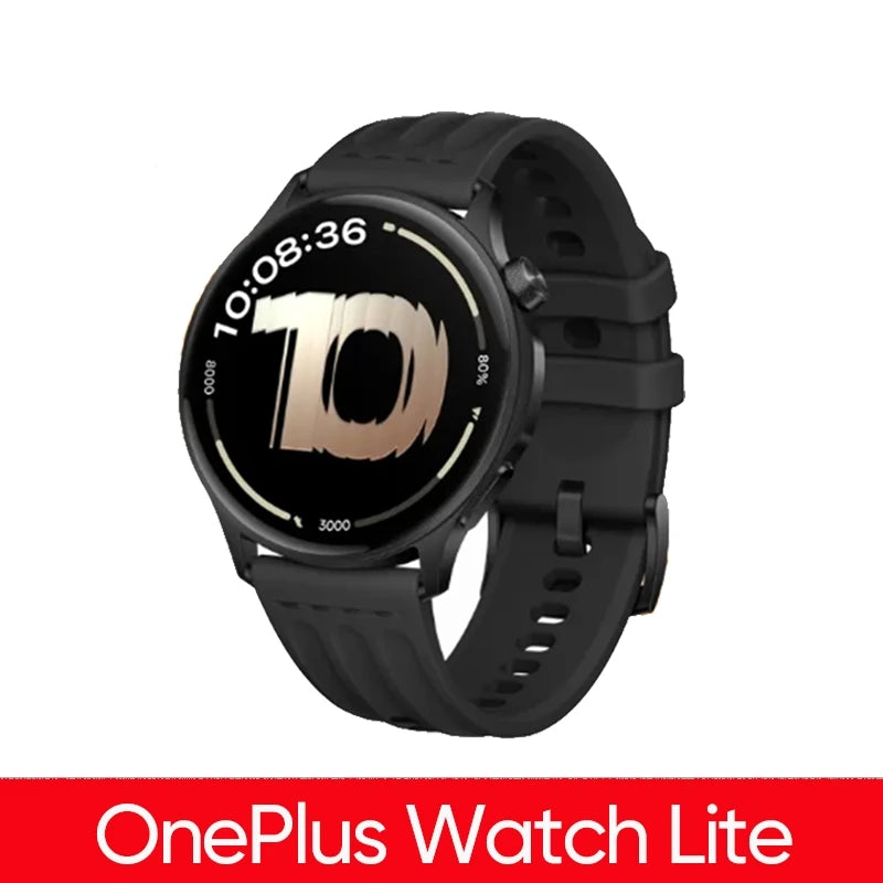 World Premiere OnePlus Watch Lite Smart Watch Global Version Up to 10 Days of Battery Life Dual Band GPS 1.46'' AMOLED Display
