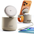 4-in-1 Wireless Charging Station – Qi2 15W Magnetic Charger for iPhone 17/16/15/14/13/12, Apple Watch & AirPods, 65W Adapter Included.