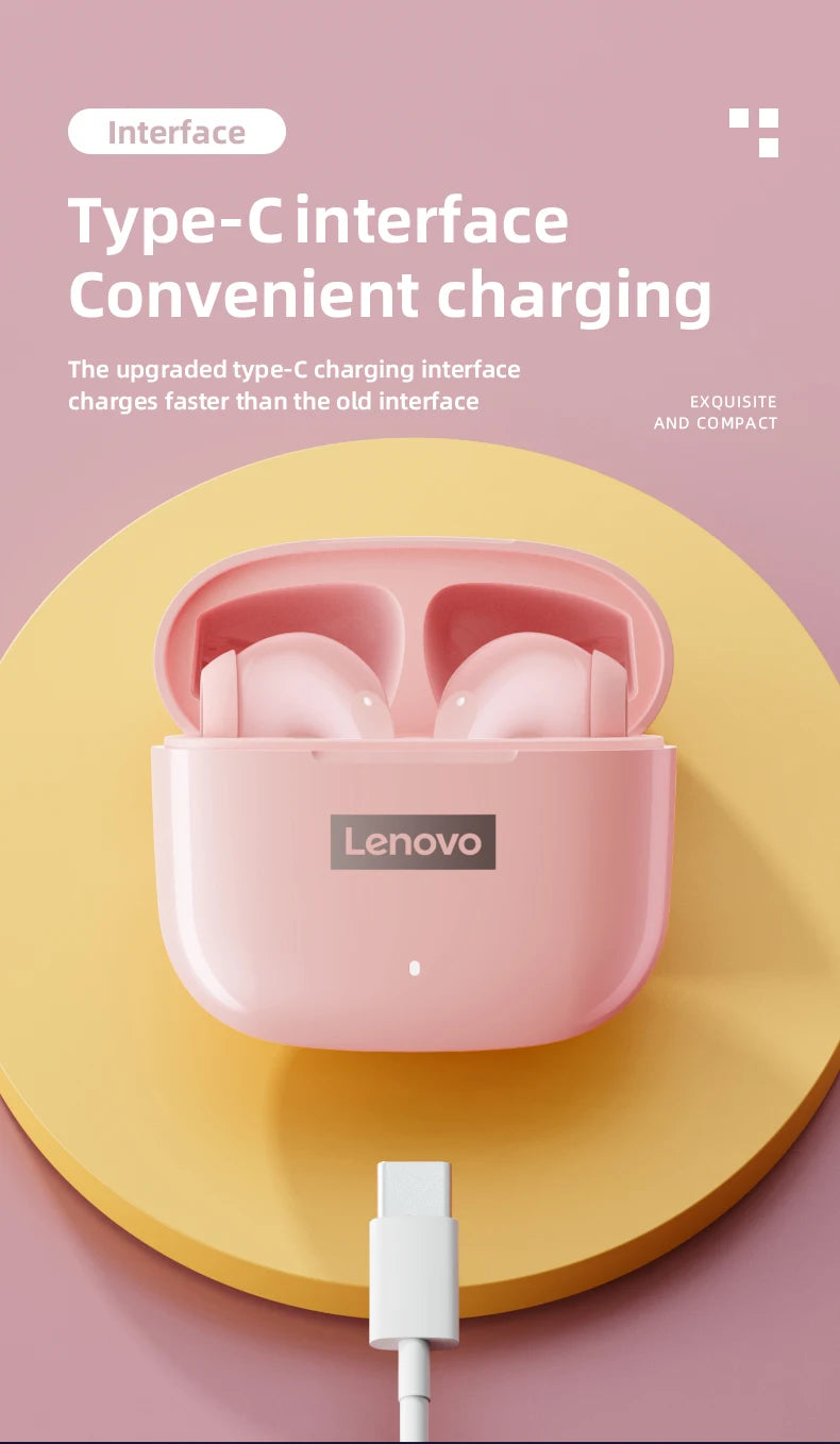 Ship From US Lenovo LP40 Pro Bluetooth Wireless Earphones Low Latency Sports Music Headphones Noise Reduction Earbuds