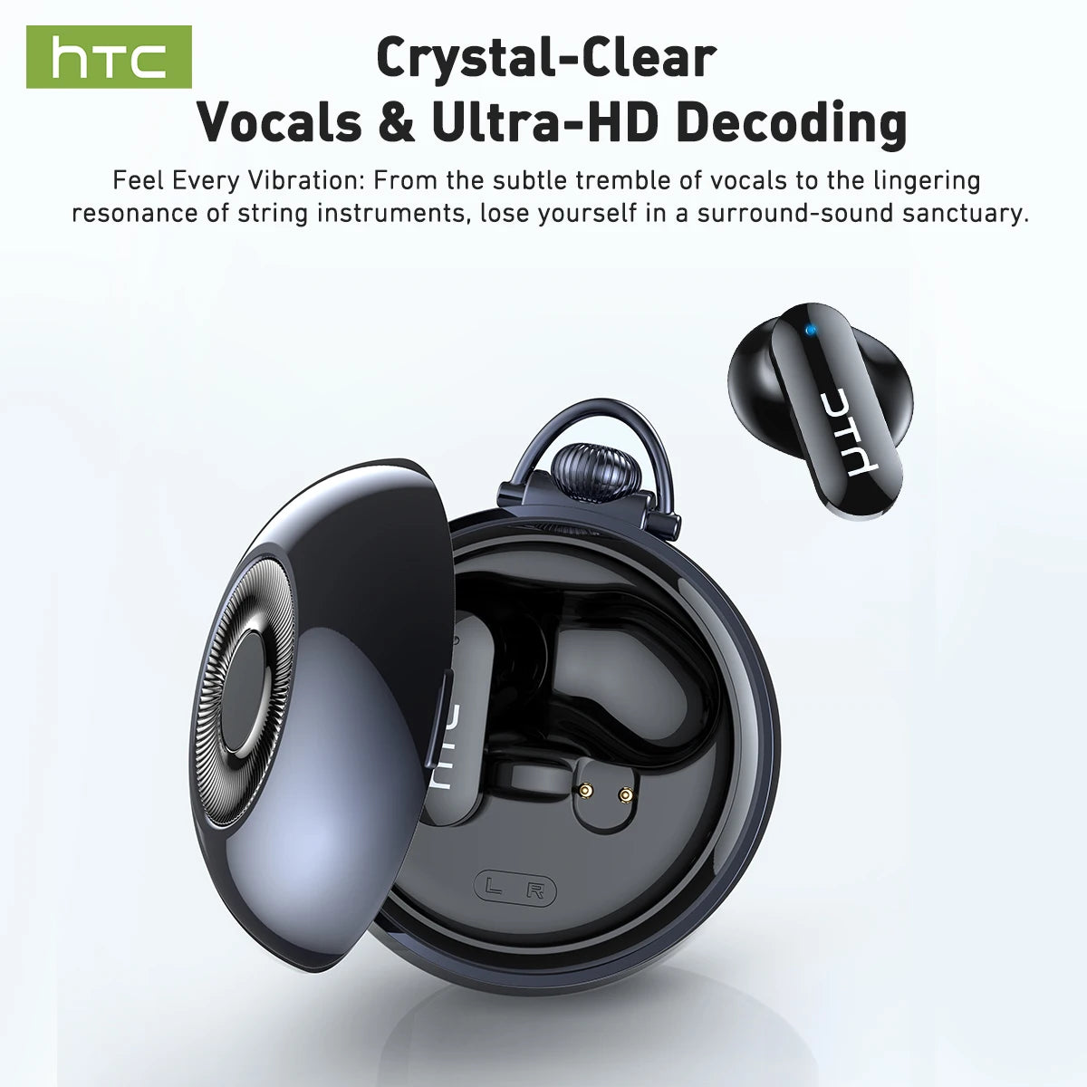 Ai Translation Smart Assistant HTC NE71 Wireless Bluetooth Earphones Headphones Full HD LCD Display Headset Music Sports Earbuds