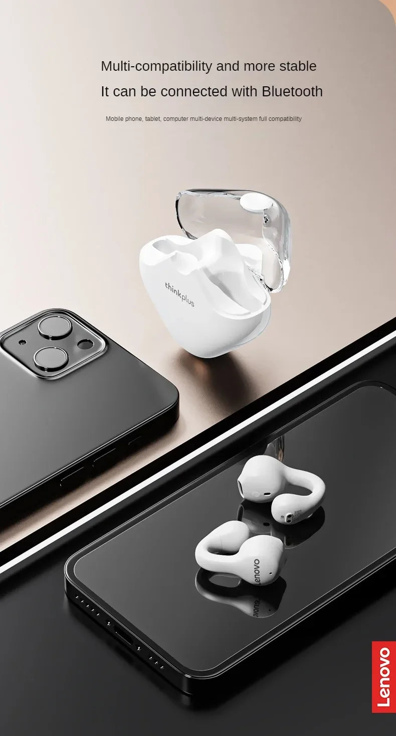 Lenovo XT61 Bluetooth 5.3 Earphones With Noise Reduction Earbuds Sports Gaming Touch Control Earhooks Waterproof HeadsetS