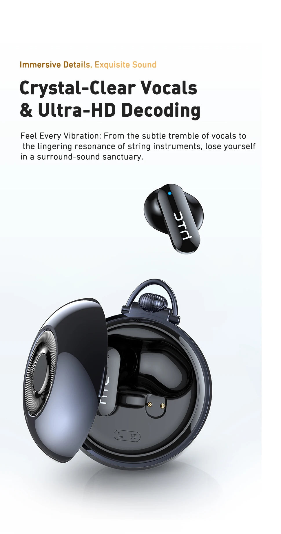 Ai Translation Smart Assistant HTC NE71 Wireless Bluetooth Earphones Headphones Full HD LCD Display Headset Music Sports Earbuds