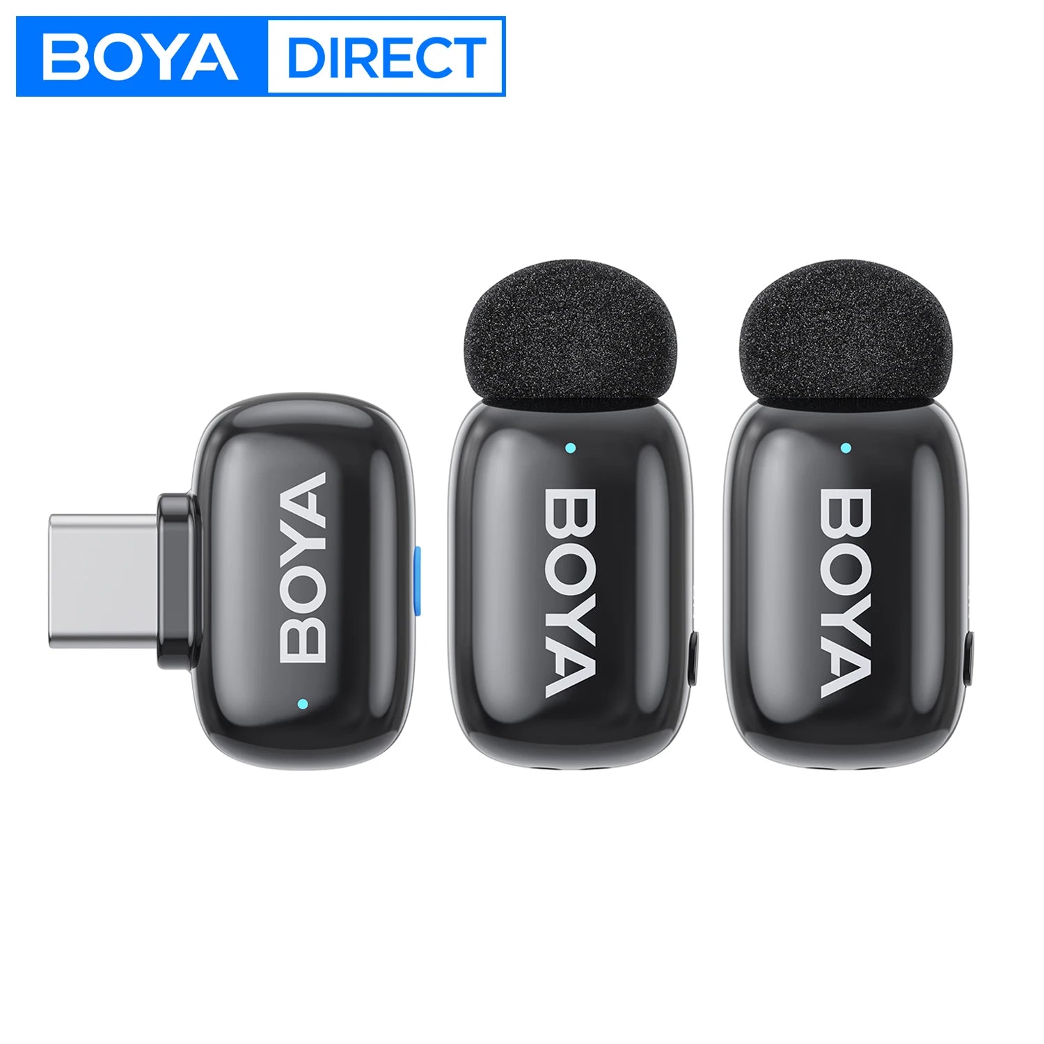 BOYA BOYA mini Wireless Lavalier Microphone for iPhone 15/16 Android USB-C Devices Noise Reduction for Video Recording Streaming