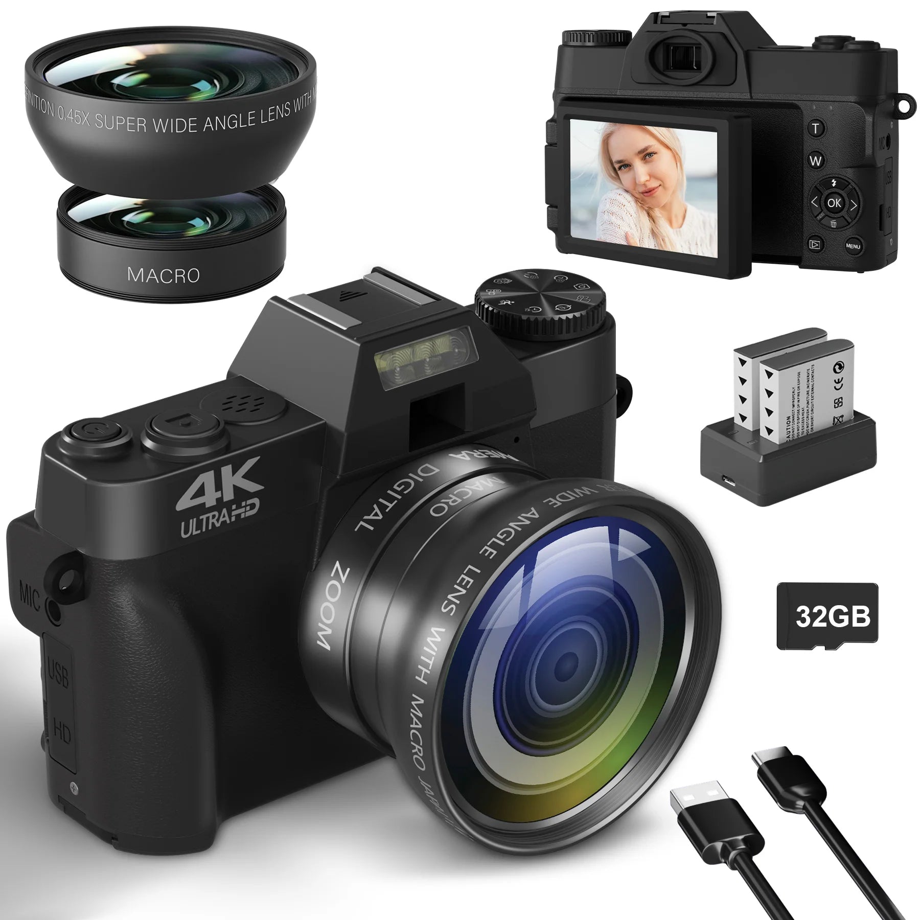 Gavonde 4K 56MP Digital Camera