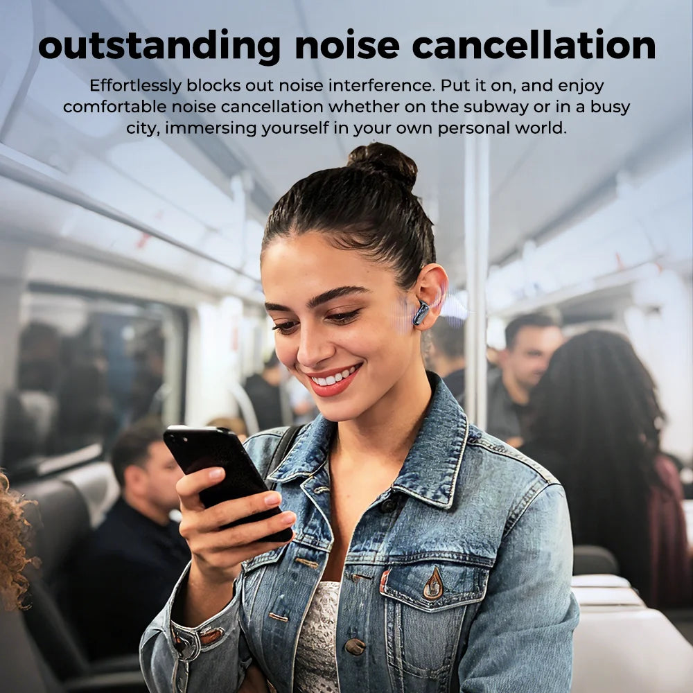New HTC NE68 TWS Earbuds Bluetooth 6.0 Smart Touchscreen Case 134-Language AI Translator ANC IPX5 Waterproof 48H Playtime