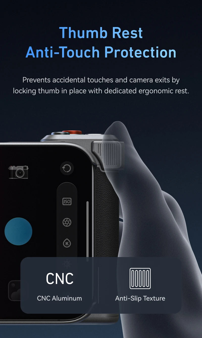 TELESIN Master Grip Set for iPhone 17 pro pro Max - Magnetic Phone Holder with 3200mAh Power Bank & Wireless Charging Hand Grip