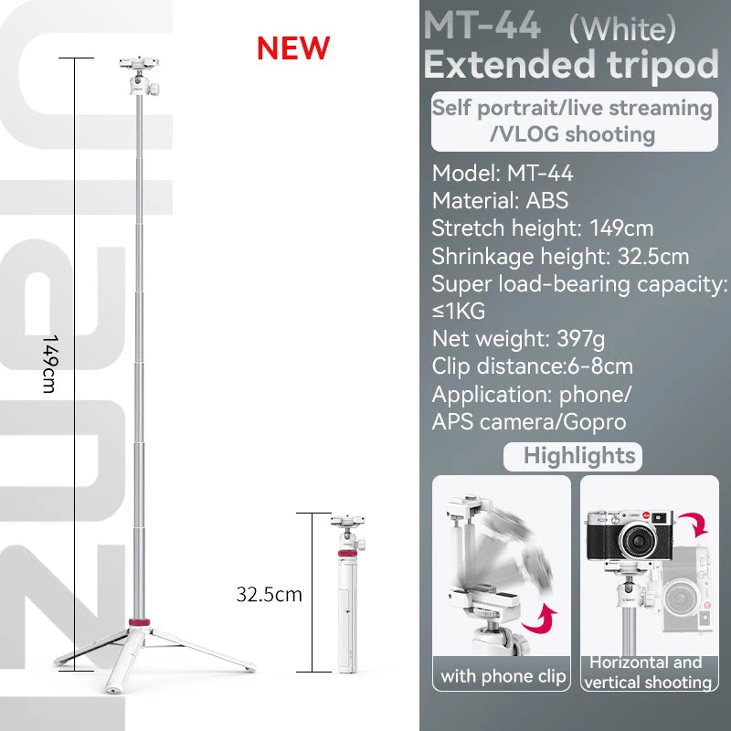 Ulanzi MT-44 2-in-1 Selfie Stick & Mini Tripod