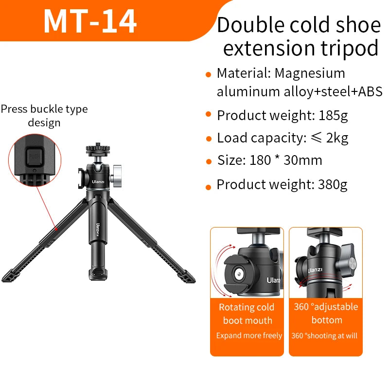 Ulanzi MT-14 Mini Tripod & Ball Head