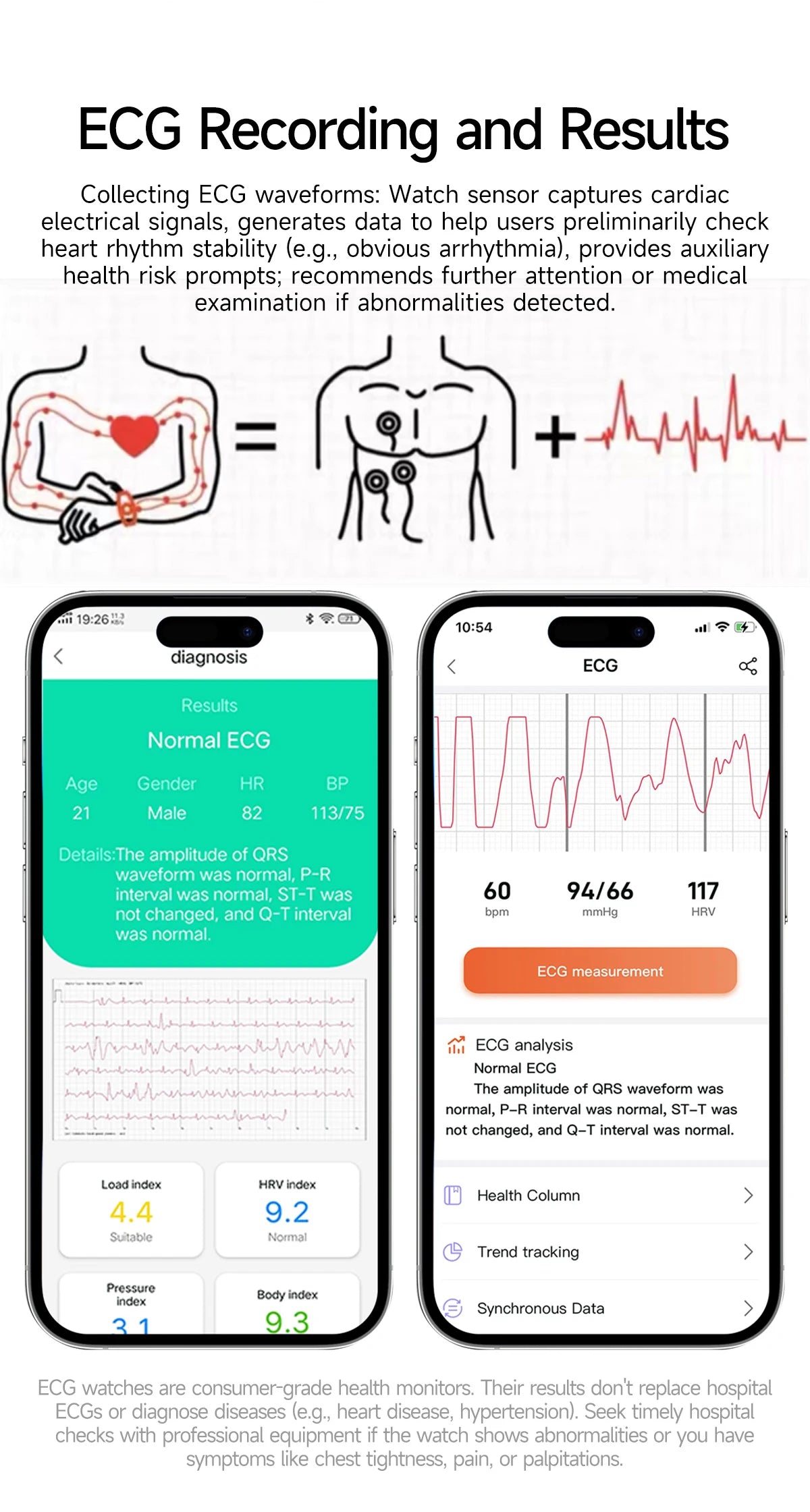 New Laser Treatment Three High Smart Watch Men ECG Heart Rate Uric Acid Health Tracker 1.95 inches Sapphire Glass SmartBracelet