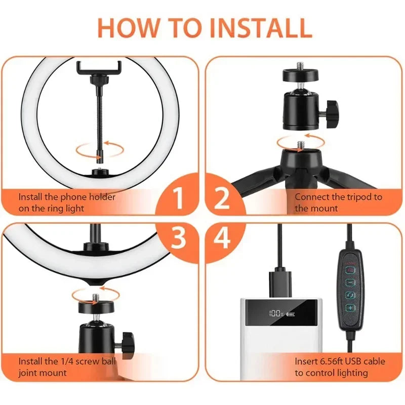 12" LED Selfie Ring Light with Stand