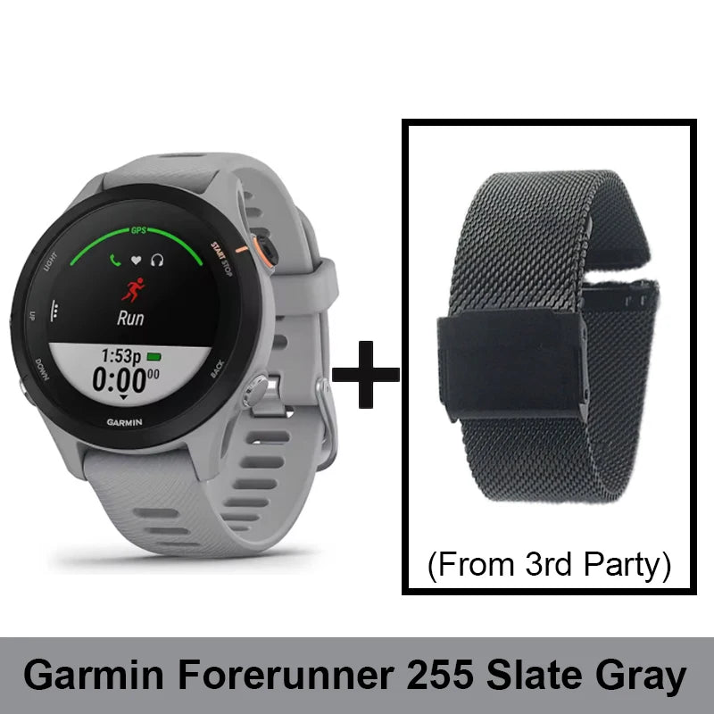 Garmin Forerunner 255 Sports Smartwatch 46mm 1.3'' Color Screen 14 Days Battery Life 4GB RAM NFC Bluetooth Wifi 5ATM Waterproof