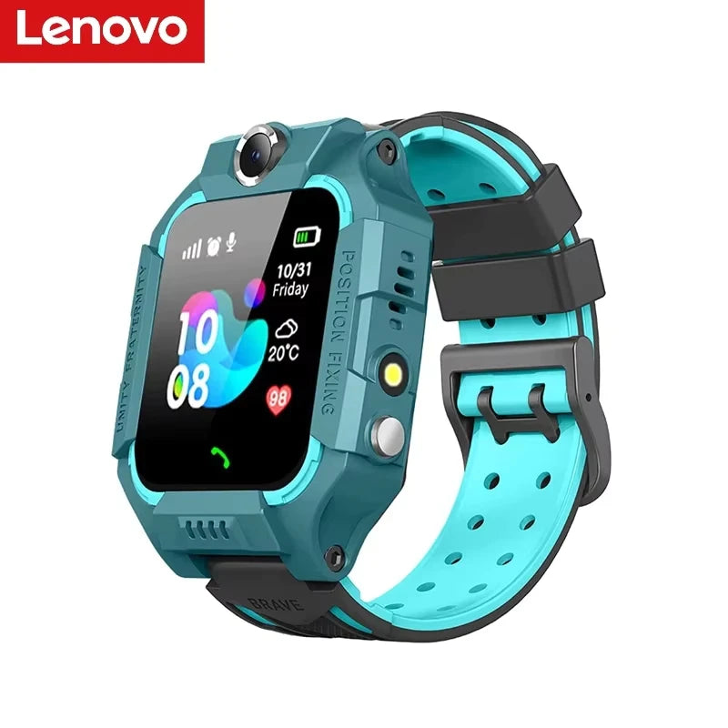 Lenovo Kids Smart Watch SOS GPS Location Sim Card Camera Heart Rate Monitoring Bluetooth Calling Waterproof Gift For Android