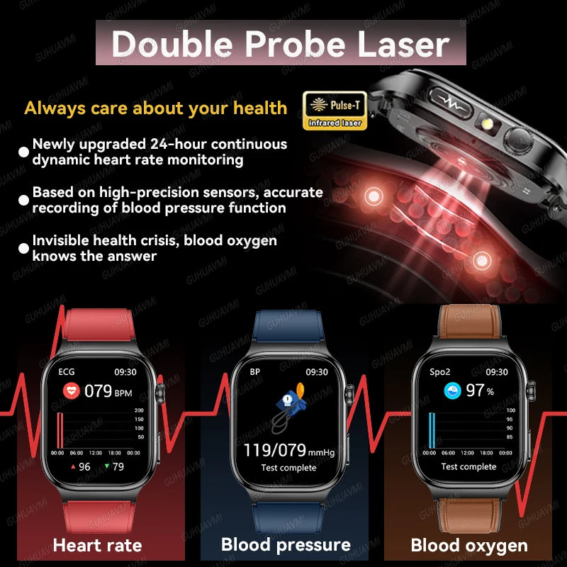 2026New Smart Watch Men Women AI Human Health diagnosis ECG+HRV Blood Pressure Uric acid Blood lipid Bluetooth Call Smartwatch