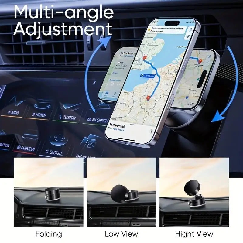 Car Magnetic Phone Holder Adjustable Rotating Suction Hands-Free Cell Phone Mount for Desktop Stand Accessory Durable Car Part