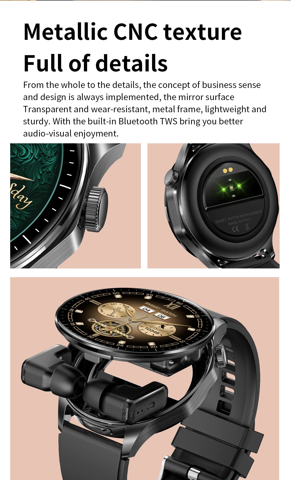 2026 new 2-In-1 TWS Headset Smart Watch 1.43" Women Men Sport Fitness motion Tracker Watches Earphone Music Smartwatch