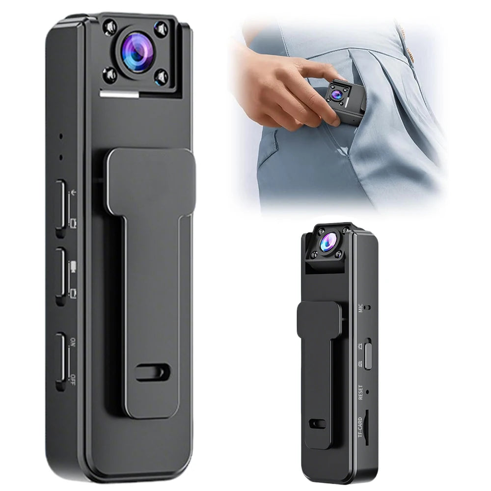 1080P Mini Body Camera with Audio & Video – Thumb Size Wearable Action Cam, Hands‑Free Waterproof Portable Camcorder