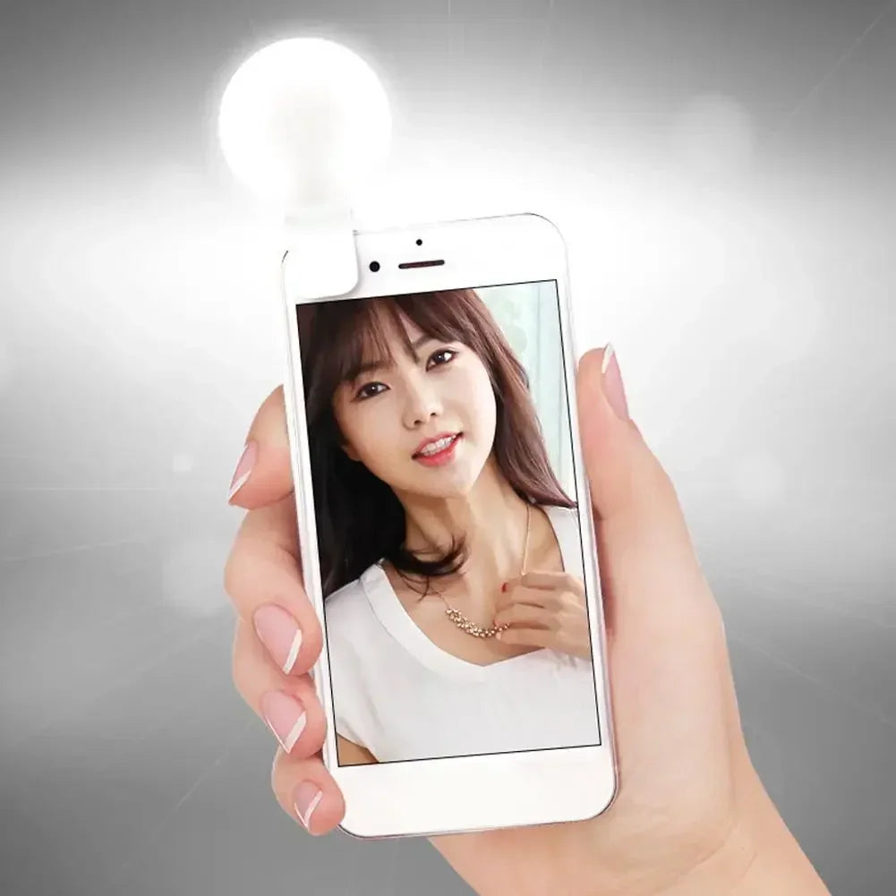 Portable Mini LED Selfie Ring Light for Mobile Phone with Three Stop Dimming Circle Photography Clip Durable Fill Light for All Mobiles