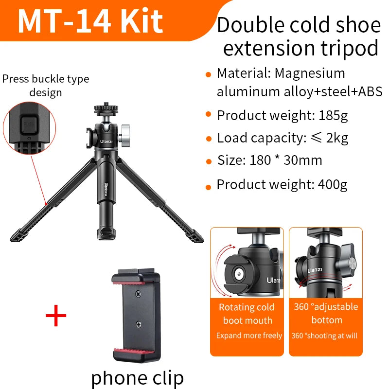 Ulanzi MT-14 Mini Tripod & Ball Head