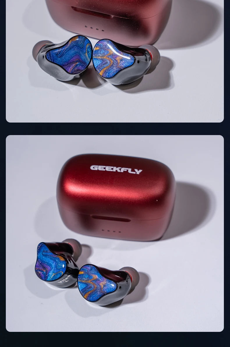 GEEKFLY VITAS 2BA+2PZT+Planar+DD HIFI TWS Bone Conduction Bluetooth Wireless Gaming Music Earbuds Earphone with Audio DAC AMP