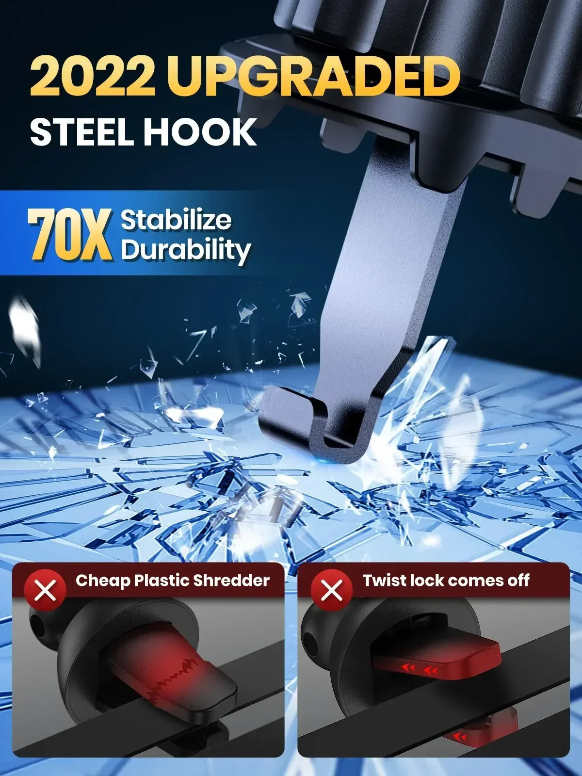 Universal Car Gravity Phone Holder Auto Clip Mount Air Vent Mobile Stand for All Phones - Eye-Friendly Plastic Car Bracket