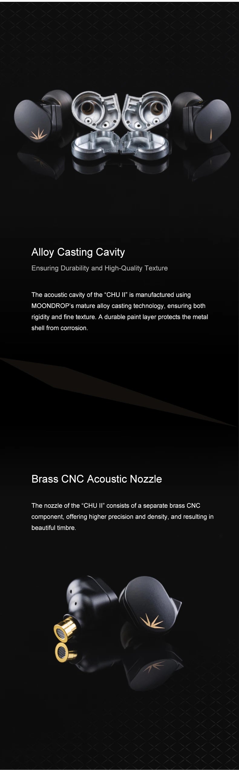 MOONDROP CHU II High Performance Dynamic Driver IEMs Earphones Interchangeable Cable in-Ear Hifi Headphone