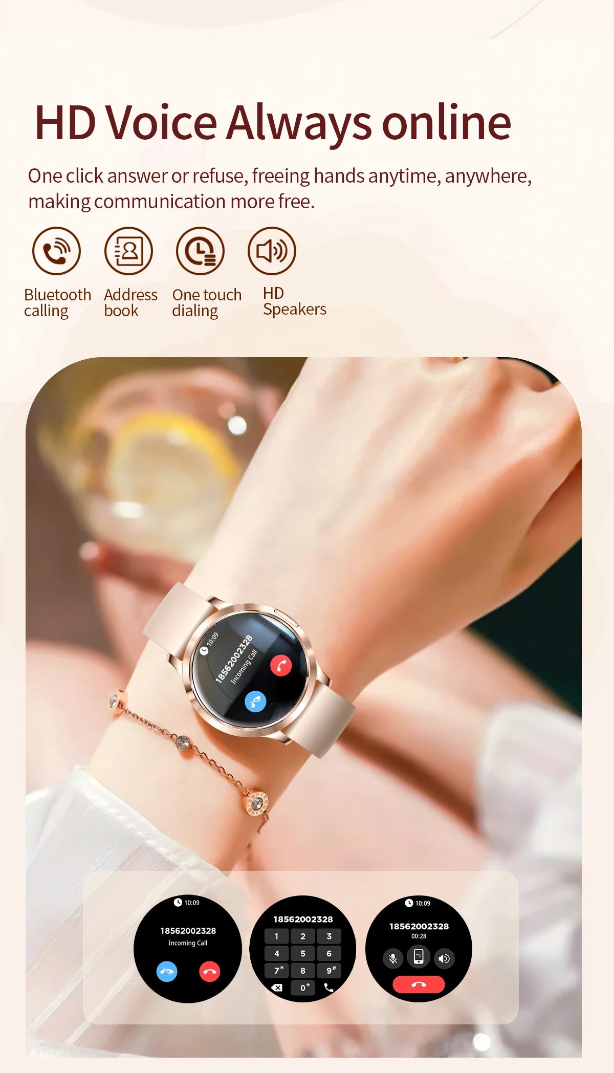 2025 New 1.32inch AMOLED Smart Watch Women GPS Trajectory Heart Rate Bluetooth Call Always Display Lady Smartwatches Men For IOS