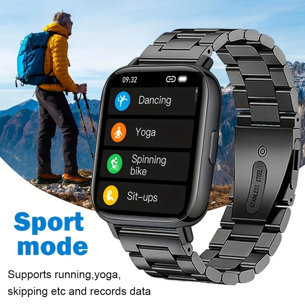 Smart Watch for Men & Women - Multi-Function Fitness Tracker with Call/Message/Weather/Alarm/Remote Camera Control, USB-Powered