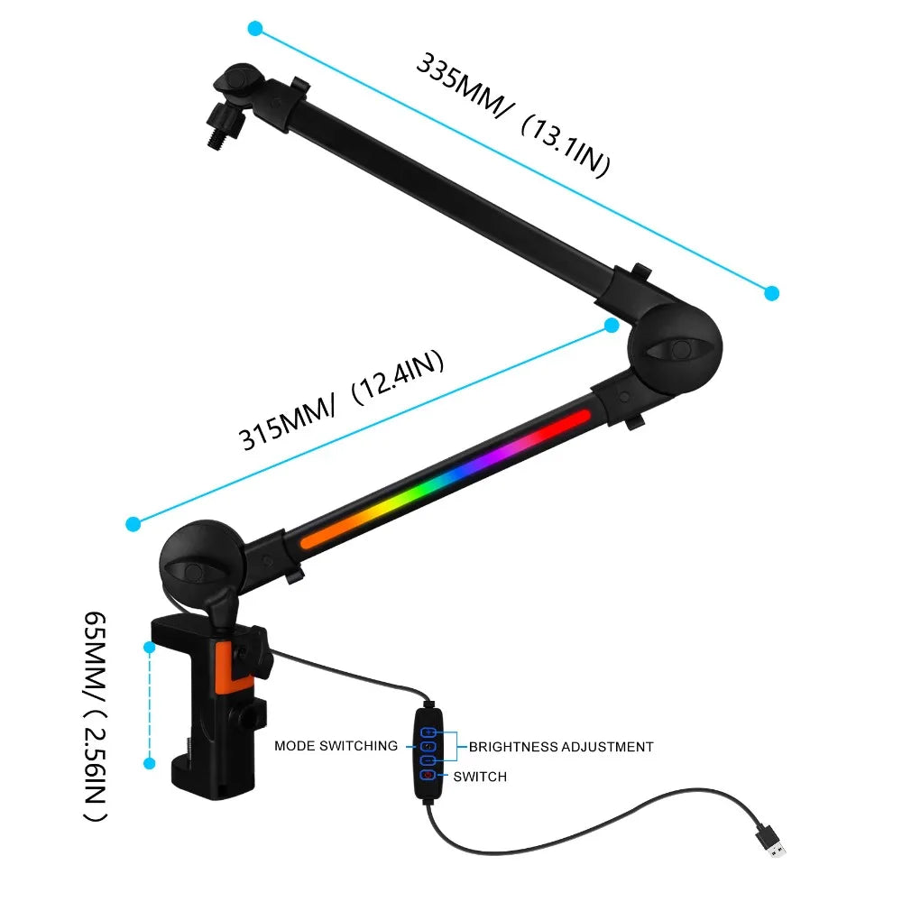 Microphone Boom Arm Mic Stand Desk Mounted 360°