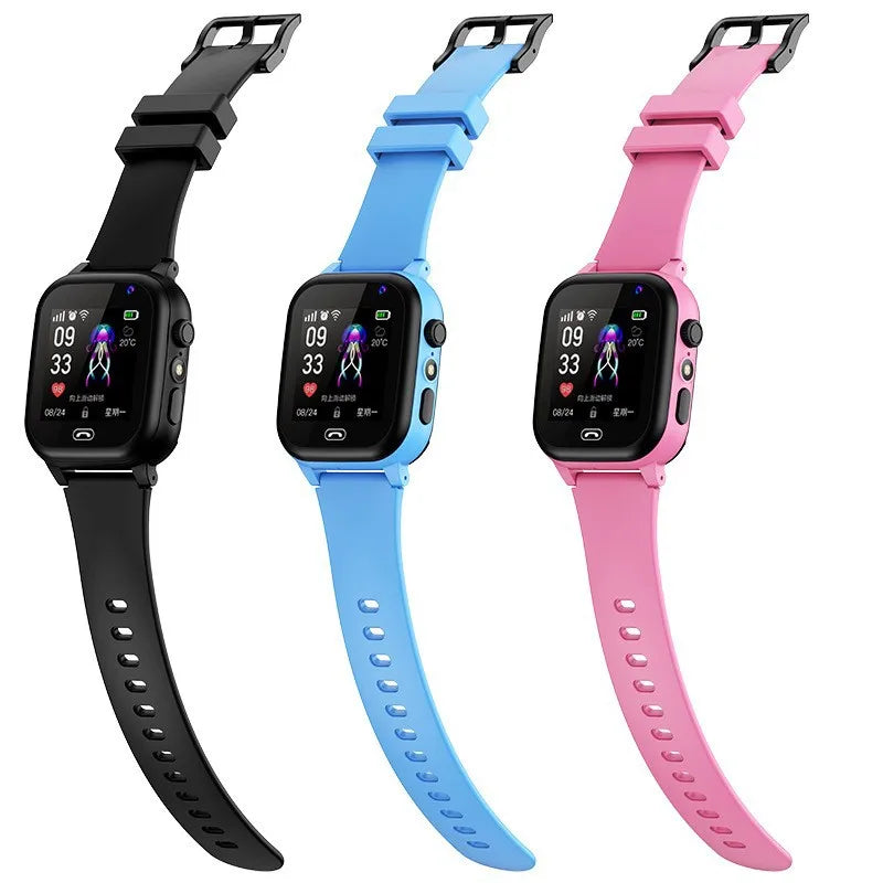 Lenovo Kids Smart Watch SOS GPS Location Sim Card Camera Heart Rate Monitoring Bluetooth Calling Waterproof Gift For Android