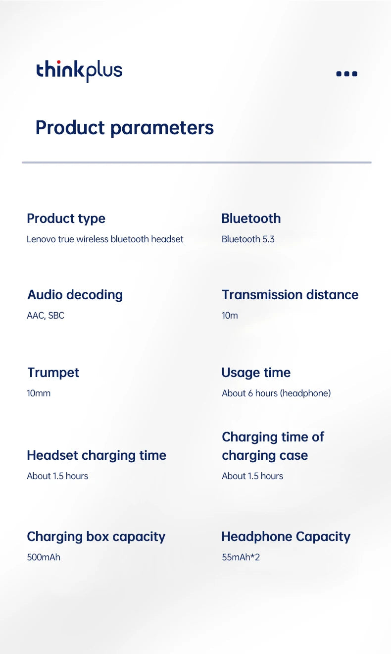 Original Lenovo XT80 Earhooks Sports Bluetooth Wireless Headsets with Mic,LED Power Display,ENC,Hifi Stereo Sound Gaming Headset