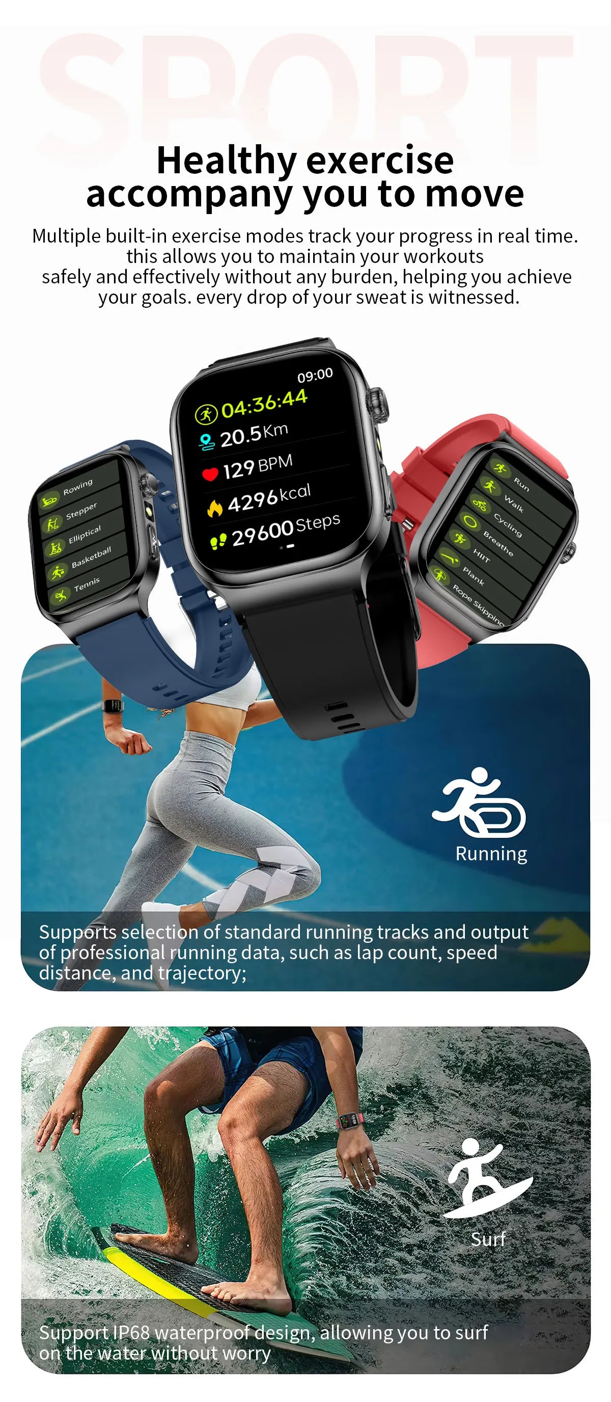 2026New Smart Watch Men Women AI Human Health diagnosis ECG+HRV Blood Pressure Uric acid Blood lipid Bluetooth Call Smartwatch